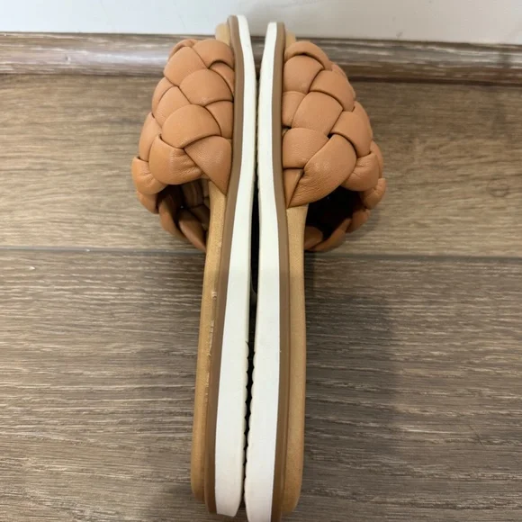 Steve Madden Women's Paislee Slides Camel Size 6 Braided Finish Summer - Picture 9 of 10